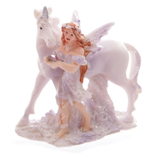 Figures - Lilac Glitter Flower Fairy & Unicorn World (Set of 12 Assorted)