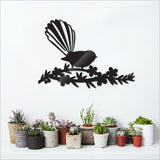 Kiwiana Wall Art - Fantail on Manuka (Large)