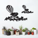 Kiwiana Wall Art - Fantail on Manuka (Large)