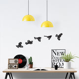 Kiwiana wall art featuring a vibrant flock of detailed fantails, crafted from durable Aluminium Composite Material.