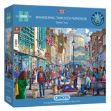 1000-piece jigsaw puzzle of Windsor's Peascod Street with Windsor Castle, designed by Steve Crisp for Smartfox AU.