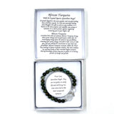 Bracelet - African Turquoise Heart Guardian Angel