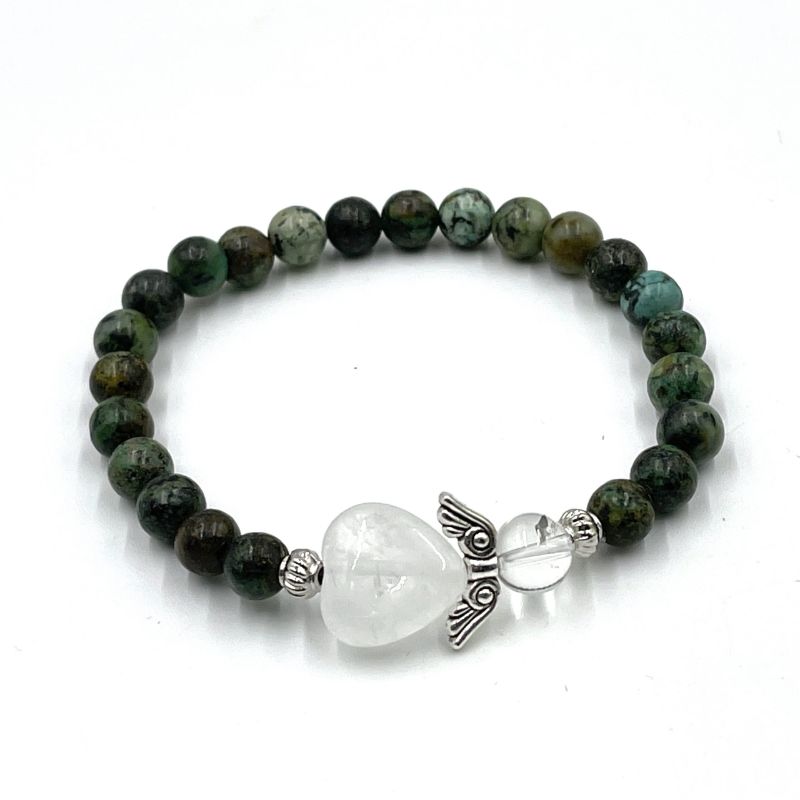 Bracelet - African Turquoise Heart Guardian Angel