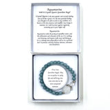 Bracelet - Aquamarine Crystal Heart Guardian Angel