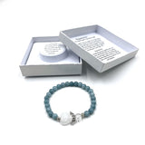 Bracelet - Aquamarine Crystal Heart Guardian Angel