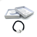 Bracelet - Blue Goldstone Crystal Heart Guardian Angel