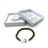 Bracelet - Unakite Crystal Heart Guardian Angel