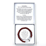Bracelet - Carnelian Crystal Heart Guardian Angel