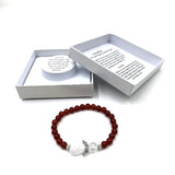 Bracelet - Carnelian Crystal Heart Guardian Angel