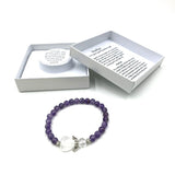 Bracelet - Amethyst Crystal Heart Guardian Angel