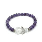 Bracelet - Amethyst Crystal Heart Guardian Angel