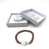 Bracelet - Rhodochrosite Crystal Heart Guardian Angel
