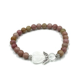 Bracelet - Rhodochrosite Crystal Heart Guardian Angel
