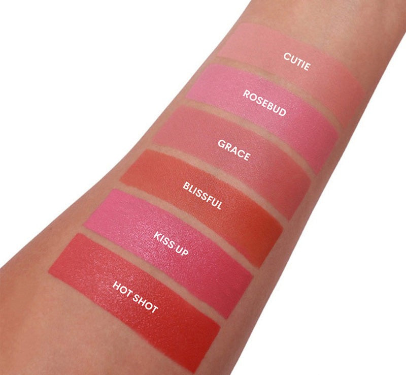 Soft Matte Cream Blush in Kiss Up by LA Girl, a creamy blush for radiant, hydrated cheeks and lips with a precise applicator.