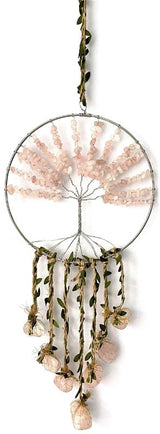 Dreamcatcher - Crystal Tree of Life Rose Quartz