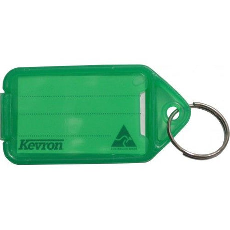 Vibrant green Giant Loose Key Tag with durable plastic, pre-cut label insert for easy key organization.