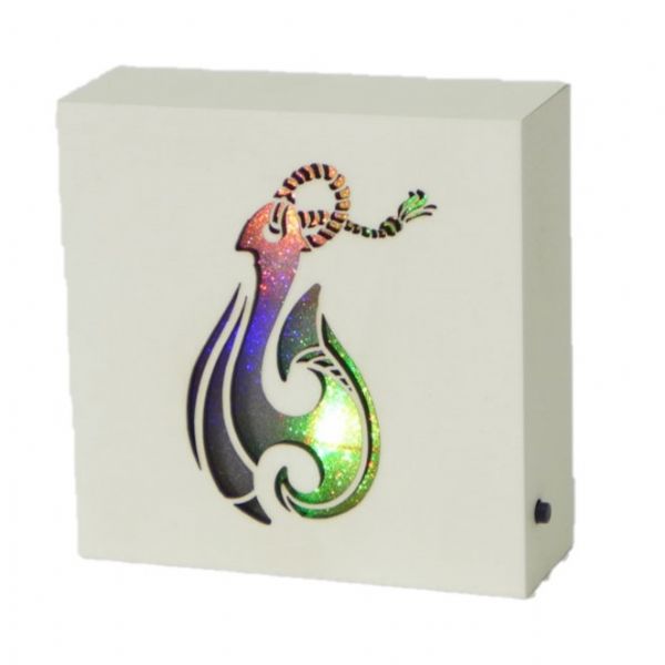 Kiwiana - Fish Hook Cream LED Block