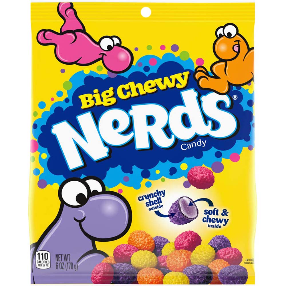 Nerds Big Chewy Bag 170g - Carton of 12
