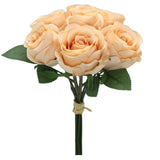 Artificial / Faux Flowers - Rose Bouquet Peach