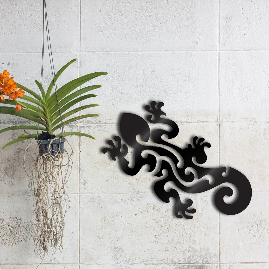 Vibrant Kiwiana wall art featuring a fancy gecko design in premium mirror acrylic, perfect for enhancing any indoor space.