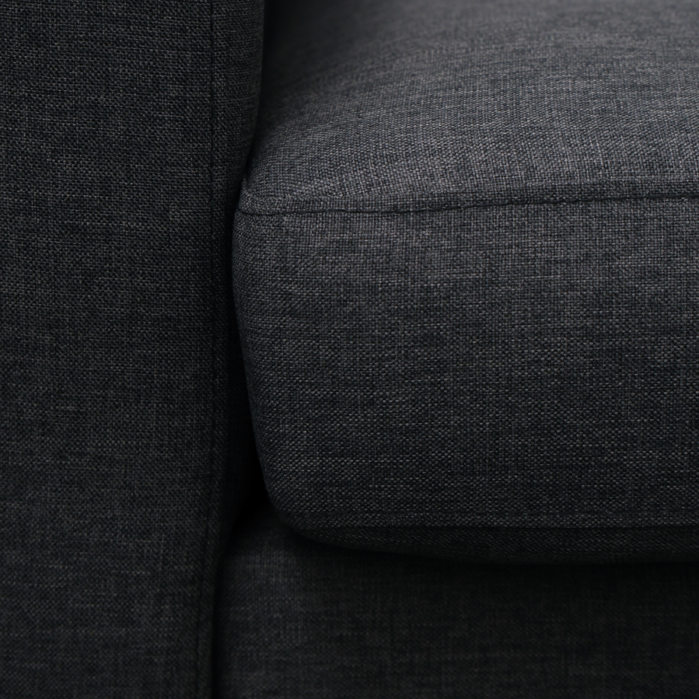 Makers Gregor Fabric 3 Seater Sofa - Charcoal