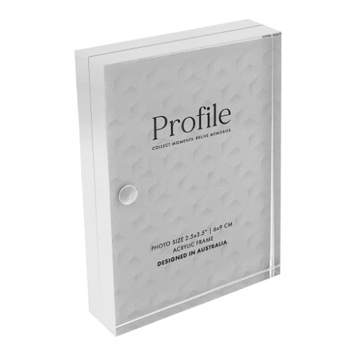 Profile - Solid Acrylic Sign Block Display Frames - 2.5x3.5in (6x9cm)