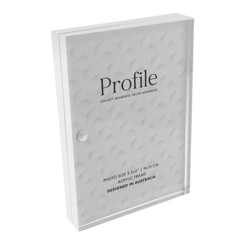 Profile - Solid Acrylic Sign Block Display Frames - 2.5x3.5in (6x9cm)