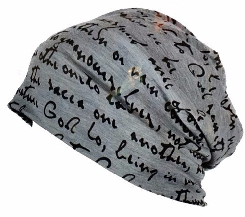 Words Cotton & Spandex Beanie - Grey
