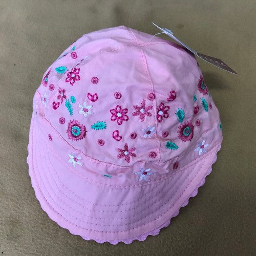 Embroidered Flowers Soft Cap - 46CM