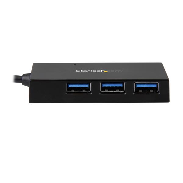4-Port USB 3.0 Hub with USB-C & USB-A Ports - Ideal Multiport Adapter for Laptops