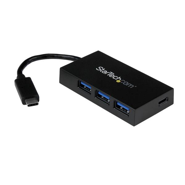 4-Port USB 3.0 Hub with USB-C & USB-A Ports - Ideal Multiport Adapter for Laptops