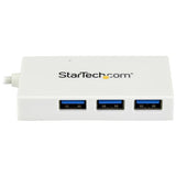 4-Port USB-C Hub - USB-C to USB-A Adapter - Expand Connectivity with USB 3.0 Ports - White