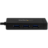 3-Port USB 3.0 Hub with Gigabit Ethernet for USB-C Laptops - Includes Power Adapter