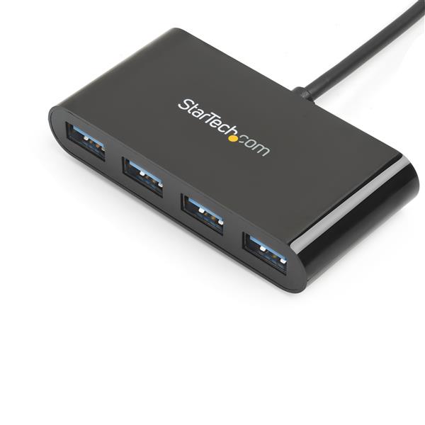 4-Port USB-C to USB-A Hub - USB 3.0 Bus-Powered Adapter for Mac, Windows, Linux Devices