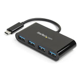 4-Port USB-C to USB-A Hub - USB 3.0 Bus-Powered Adapter for Mac, Windows, Linux Devices