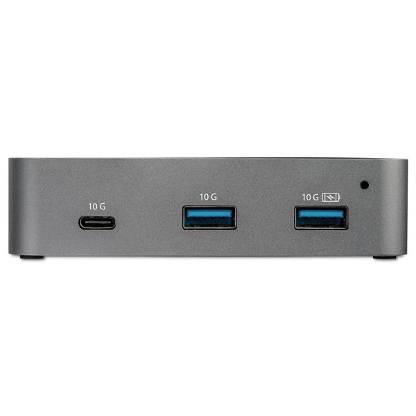 3-Port USB-C Hub with Gigabit Ethernet LAN - 10Gbps Data Transfer - Fast Charge & Power Adapter