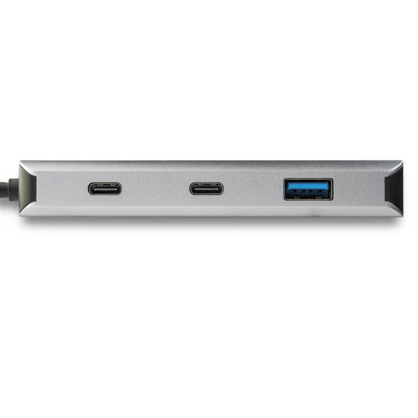 4-Port USB-C Hub 10Gbps with 2 USB-A & 2 USB-C Ports for Fast Data Transfer & Charging