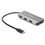 High-Speed 3-Port USB-C Hub with SD Card Reader - 10Gbps USB-A & USB-C Connectivity