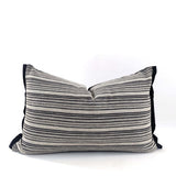 CUSHION COVER - TRIBAL - BLACK / LINEN -  400x600