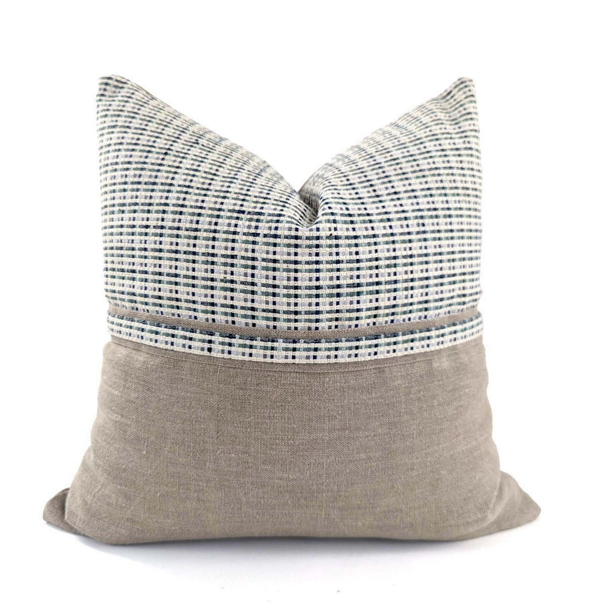 CUSHION COVER - TWEED - CHEQUERED / NATURAL -  550x550