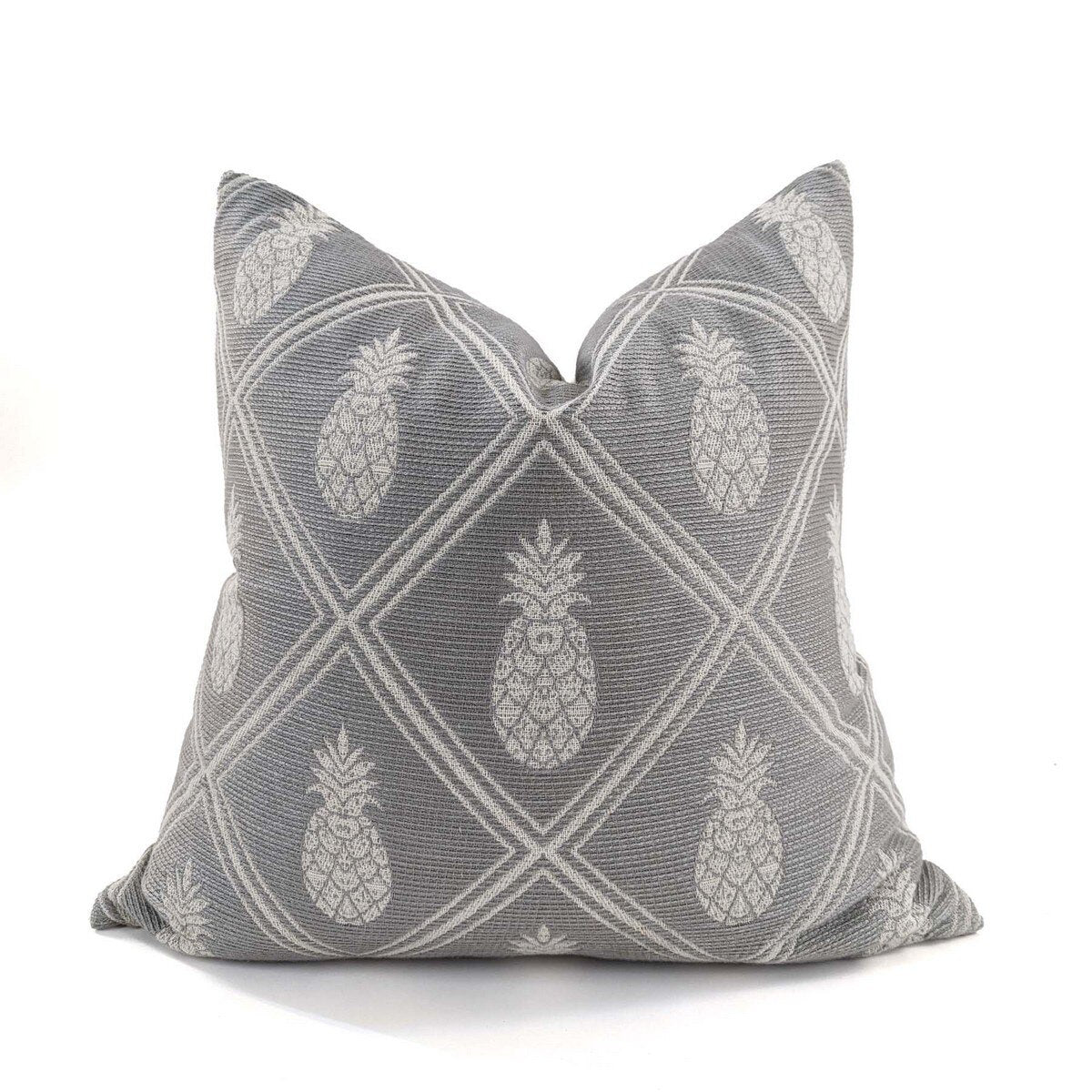 CUSHION COVER - PINEAPPLE - GREY / WHITE -  550x550