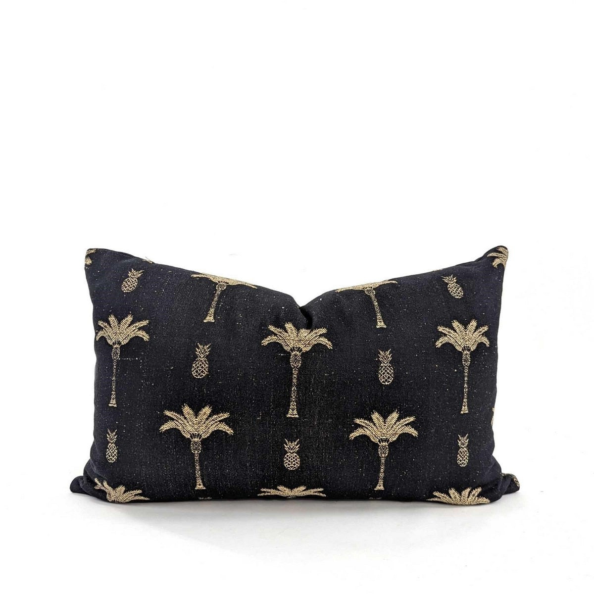 CUSHION COVER - PALM TREE - BLACK / NATURAL -  400x600