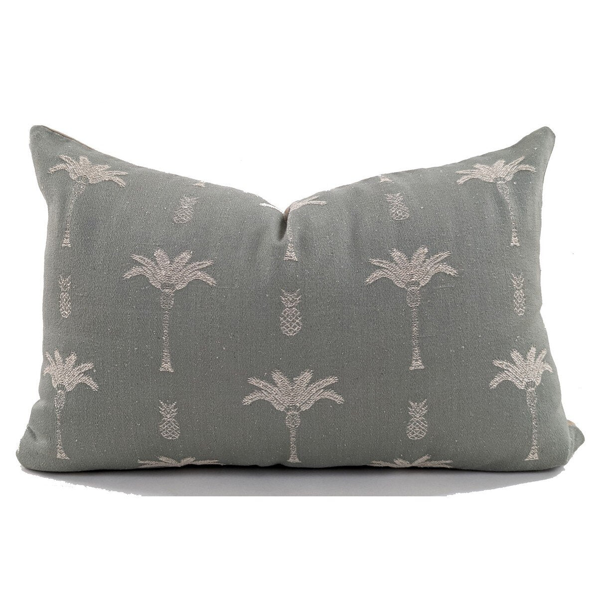 CUSHION COVER - PALM TREE - GREY / NATURAL -  400x600