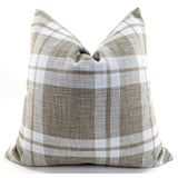SNUGG & CO CUSHION COVER - BROOKS CHECK SAND CHEQUERED