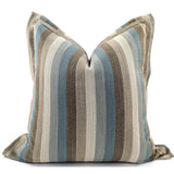 SNUGG & CO CUSHION COVER - RALPH STRIPE MASSIMOSTRIPE TEAL/NATURAL