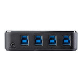 4-Port USB 3.0 Peripheral Sharing Switch for Mac, Windows & Linux - Fast Data Transfer, Remote Selector