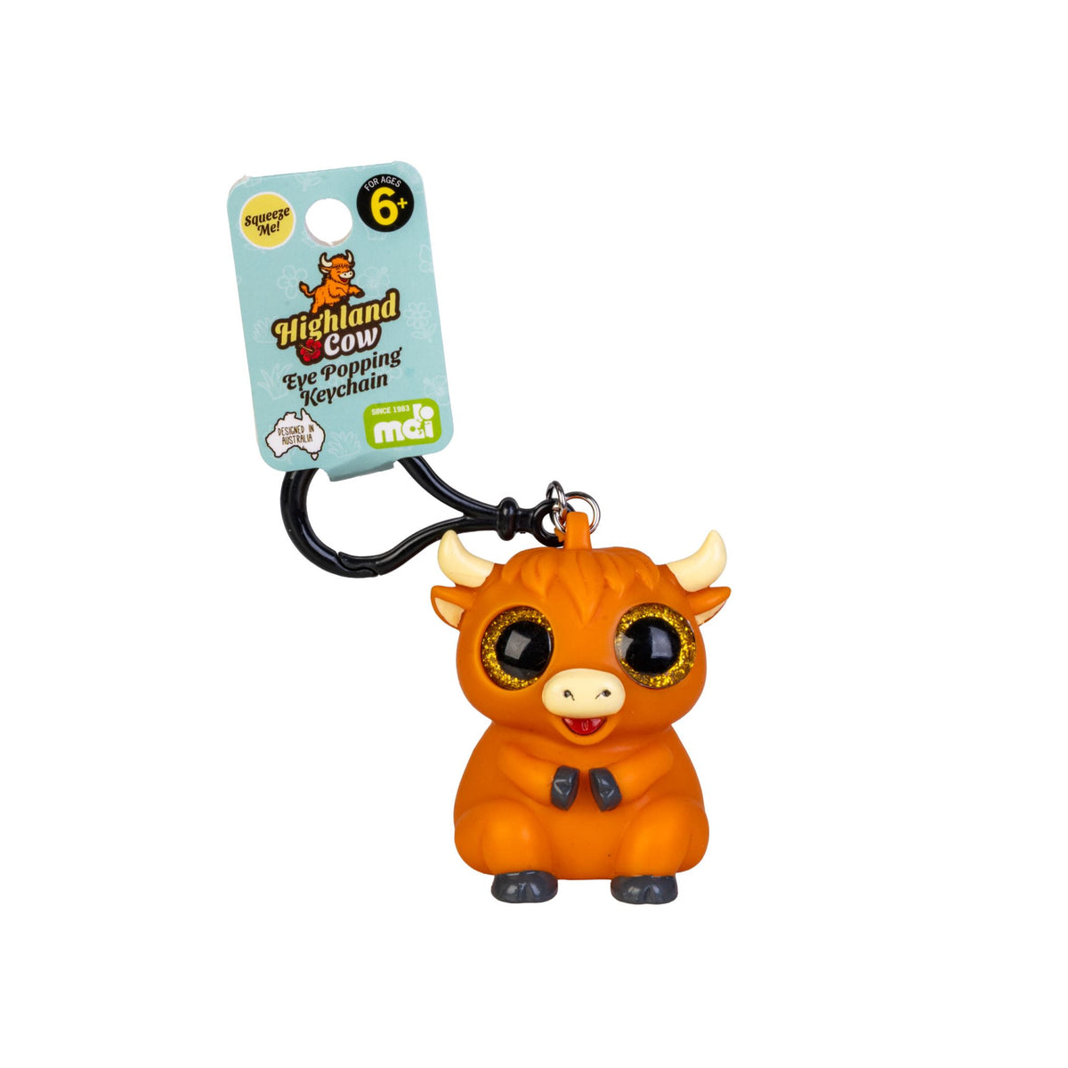 Highland Cow Eye-Popping Keychain - Pack of 6
