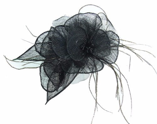Fascinator -Cinnamay Spot Feather