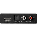 4K HDMI Audio Extractor 60Hz with HDR - Toslink Optical & RCA Outputs - HDCP Compliant