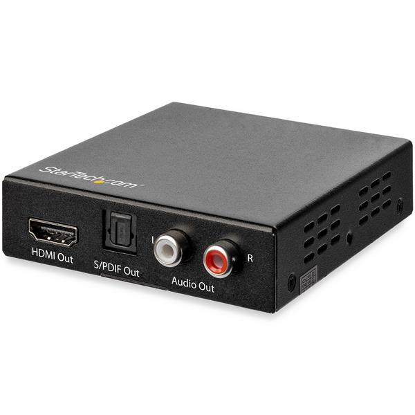 4K HDMI Audio Extractor 60Hz with HDR - Toslink Optical & RCA Outputs - HDCP Compliant